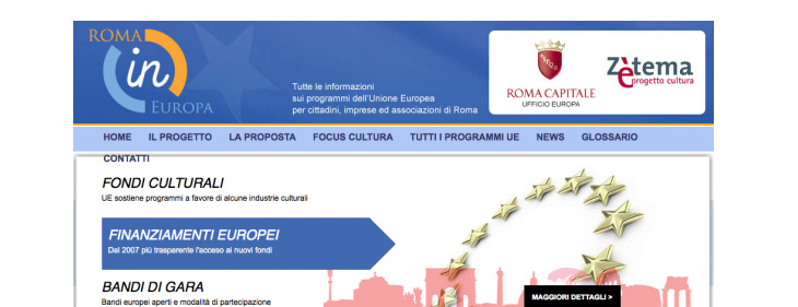 RETEMEDIA realizza il sito ufficiale del PROGETTO ROMA IN EUROPA